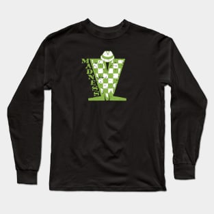 Madness Vintage Checkerboard Green & White Long Sleeve T-Shirt